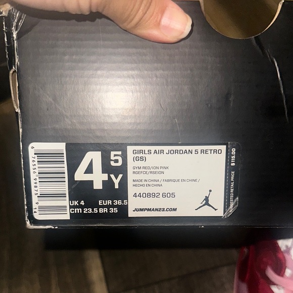 Valentine’s Day Jordan 5’s - Picture 7 of 7